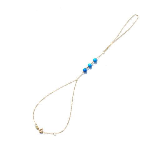 Blue Bead Hand Chain